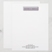 Feminine Logo | Lavender | Minimale professionele Briefhoofd (Voorkant / Achterkant)
