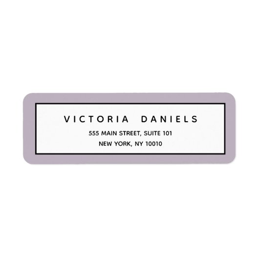 Feminine Logo | Lavender | Minimale professionele Etiket (Voorkant)