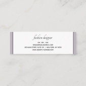 Feminine Logo | Lavender | Minimale professionele Mini Visitekaartje (Achterkant)