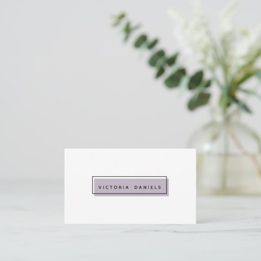 Feminine Logo | Lavender | Pictogrammen voor socia Visitekaartje (Staand voorkant)