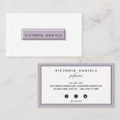 Feminine Logo | Lavender | Pictogrammen voor socia Visitekaartje (Voorkant / Achterkant)