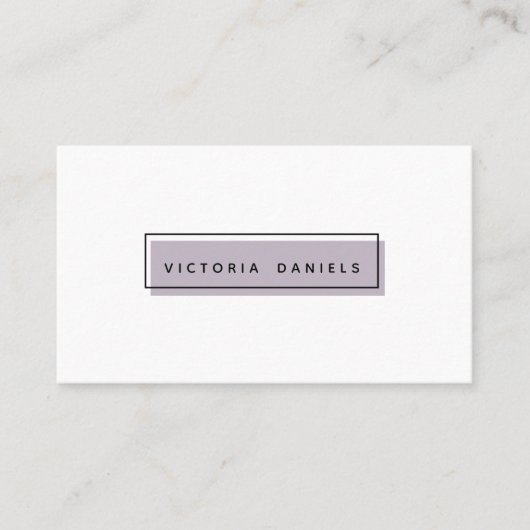 Feminine Logo | Lavender | Pictogrammen voor socia Visitekaartje (Voorkant)