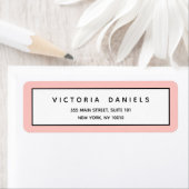 Feminine Logo | Roze | Minimale professionele pres Etiket (Insitu)