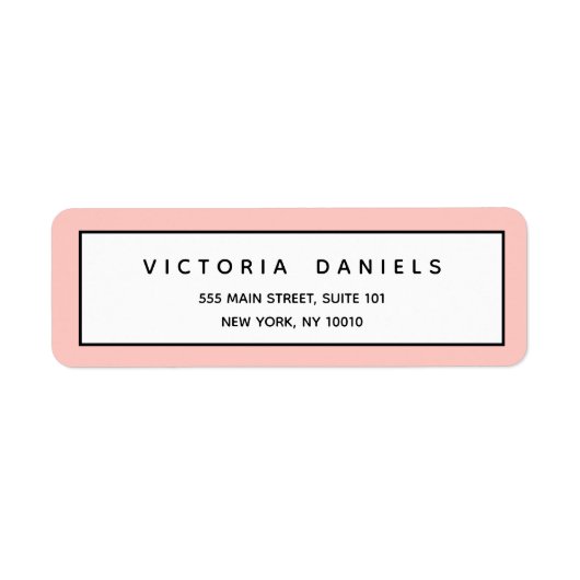 Feminine Logo | Roze | Minimale professionele pres Etiket (Voorkant)