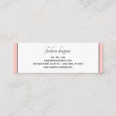Feminine Logo | Roze | Minimale professionele pres Mini Visitekaartje (Achterkant)