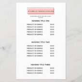 Feminine Logo | Roze | Prijzen en services voor sp Flyer (Voorkant)