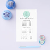 Feminine logo turquoise | Prijzen en diensten Flyer (Enkel)