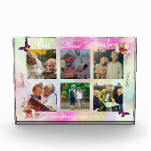 Feminine Love Grandma Photo Collage Display Block Fotoblokken (Voorkant)