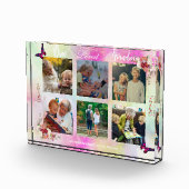 Feminine Love Grandma Photo Collage Display Block Fotoblokken (Rechts)