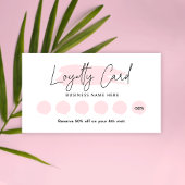 Feminine Loyalty Kaart Roze Waterverf Lash Rewards