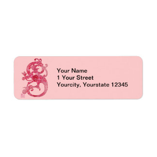 Feminine Medieval Pink Fantasy Dragon Etiket