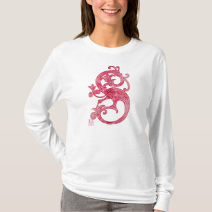 Feminine Medieval Pink Fantasy Dragon T-shirt