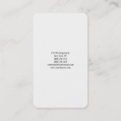 Feminine Minimalist Green Curves White Plain Visitekaartje (Achterkant)