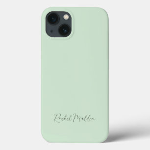 Feminine Minimalist Green Script Custom Name Case-Mate iPhone Case