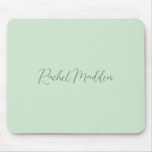 Feminine Minimalist Green Script Custom Name