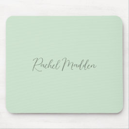 Feminine Minimalist Green Script Custom Name Muismat