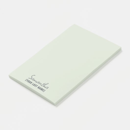 Feminine Minimalist Notepad | Dusty Sage Post-it® Notes (Schuin)
