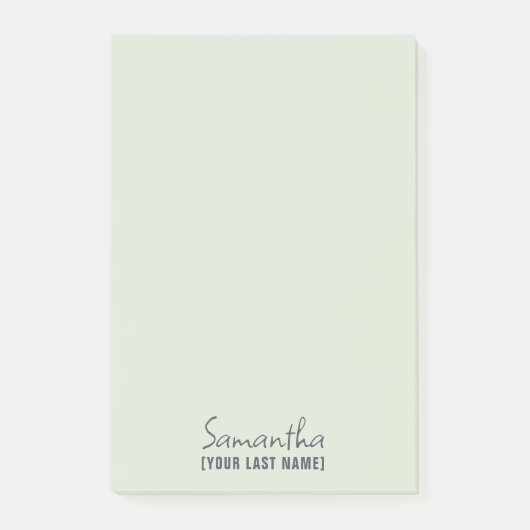Feminine Minimalist Notepad | Dusty Sage Post-it® Notes (Voorkant)