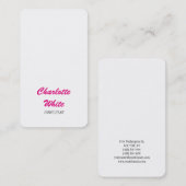 Feminine-minimalistisch script Creative Simple Pla Visitekaartje (Voorkant / Achterkant)