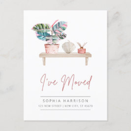 Feminine Modern Moving Annountion Briefkaart