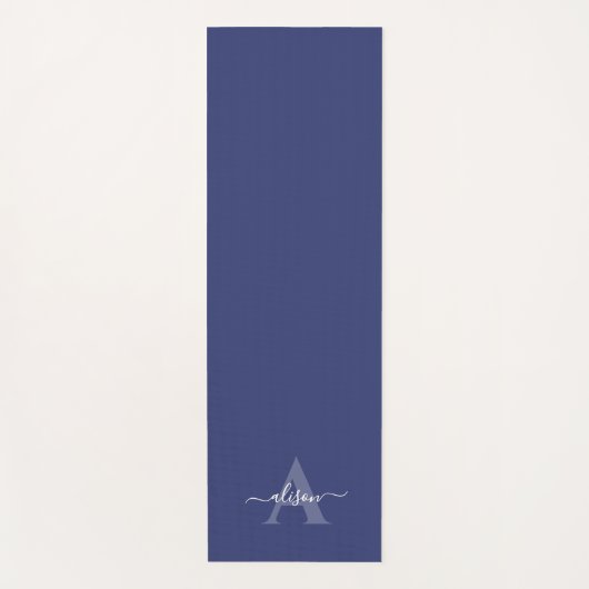 Feminine Monogram Script Calligraphy Yogamat (Voorkant)