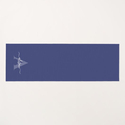 Feminine Monogram Script Calligraphy Yogamat (Voorkant (horizontaal))