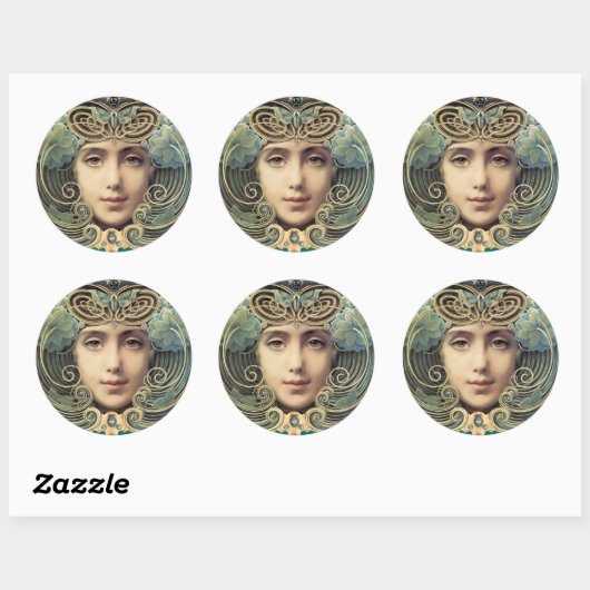 Feminine Nouveau  Beauty Ronde Sticker (Vel)