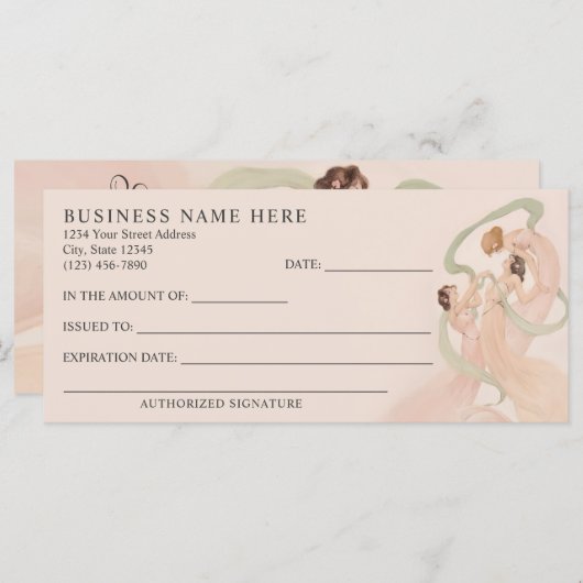 Feminine  Nouveau Mayflies Cadeaubon (Voorkant / Achterkant)