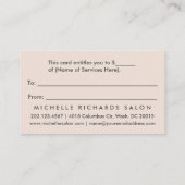 Feminine  Nouveau Mayflies Cadeaubon Kortingskaartje (Achterkant)