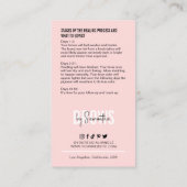 Feminine Ombre Powder Brows Aftercare Instructions Visitekaartje (Achterkant)