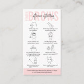 Feminine Ombre Powder Brows Aftercare Instructions Visitekaartje (Voorkant)