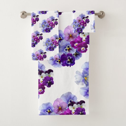 Feminine paars en lavender cherry blossom bad handdoek (Insitu)