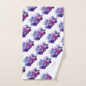 Feminine paars en lavender cherry blossom bad handdoek (Handdoek)