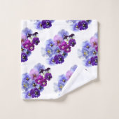 Feminine paars en lavender cherry blossom bad handdoek (Wasdoekje)