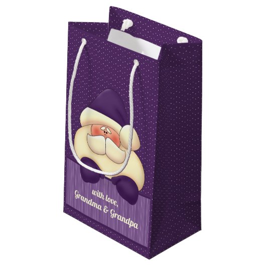 Feminine Paarse kerstkerstkerstkerstnamen Klein Cadeauzakje (Achterkant Gekanteld)