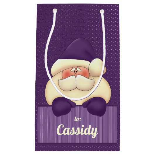 Feminine Paarse kerstkerstkerstkerstnamen Klein Cadeauzakje (Voorkant)