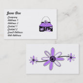 Feminine Paarse Visitekaartjes (Voorkant / Achterkant)