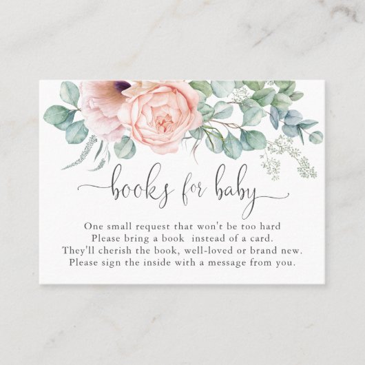 Feminine Pastel Roze Boeken voor de Kaart van de B Visitekaartje (Voorkant)