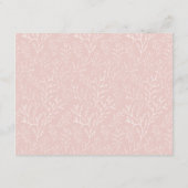 Feminine Pastel Roze Display Baby shower Informatiekaartje (Achterkant)