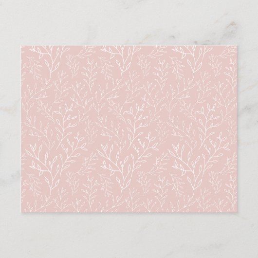 Feminine Pastel Roze Display Baby shower Informatiekaartje (Achterkant)