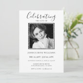 Feminine Photo "Celebrating The Life Of" Kaart (Staand voorkant)