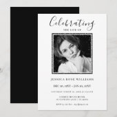 Feminine Photo "Celebrating The Life Of"  Kaart (Voorkant / Achterkant)