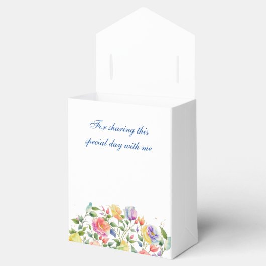 Feminine Pink Bright Floral Rozen Vrijgezellenfees Bedankdoosjes (Geopend)