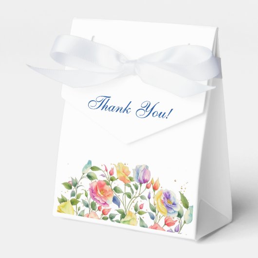 Feminine Pink Bright Floral Rozen Vrijgezellenfees Bedankdoosjes (Voorkant Zijde)