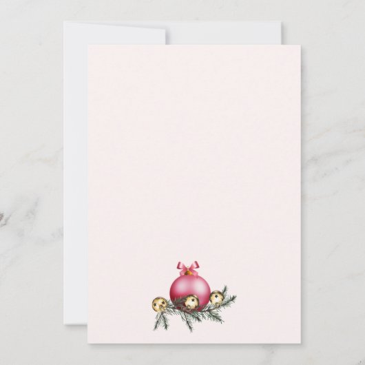 Feminine Pink Champagne New Years Eve Birthday  Kaart (Achterkant)