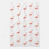 Feminine Pink Flamingo Pattern Theedoek (Verticaal)