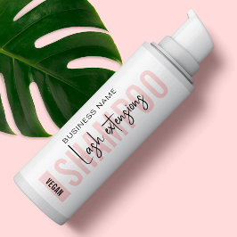 Feminine Pink Modern Lash Shampoo Wrapper Rechthoekige Sticker