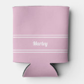 Feminine Pink Modern Minimal Personalized Name Blikjeskoeler (Voorkant)
