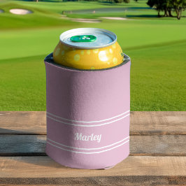 Feminine Pink Modern Minimal Personalized Name Blikjeskoeler