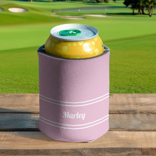 Feminine Pink Modern Minimal Personalized Name Blikjeskoeler